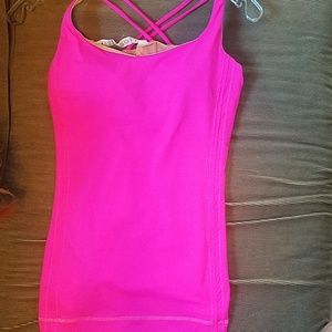 Lululemon pink workout tank